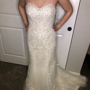 Galina signature David’s bridal beaded gown